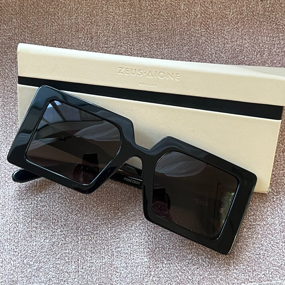 Zeus + Dione Large Black Square POSEIDON II Handmade in Greece
